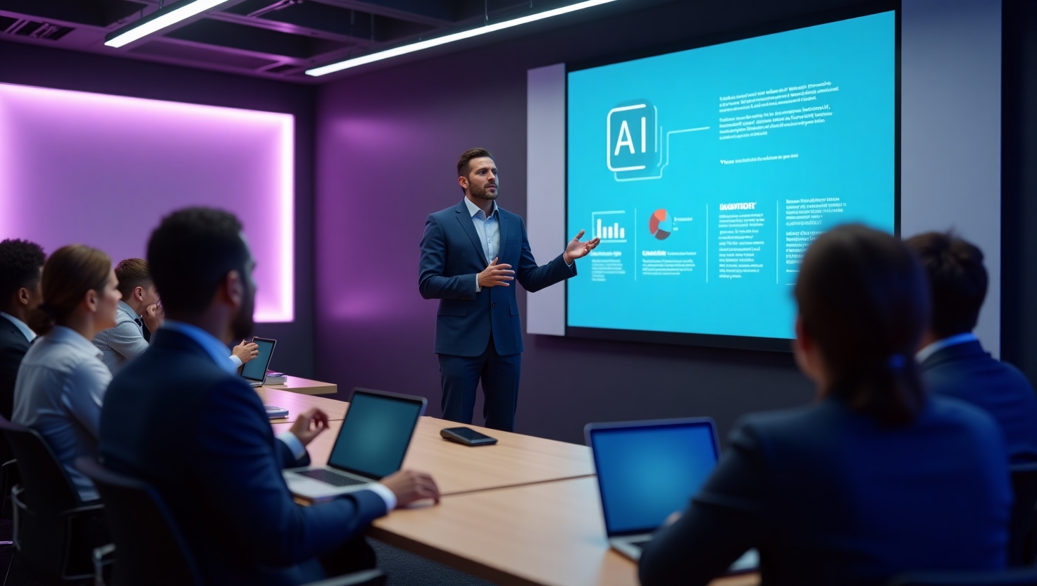 A government-funded AI training cohort in session