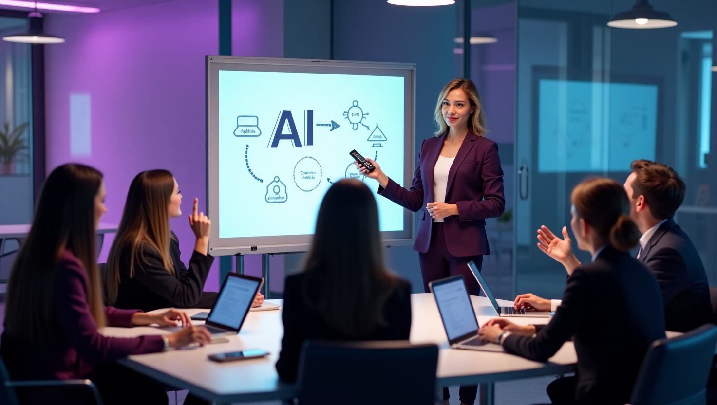 An AI strategy workshop in progress with SME leaders
